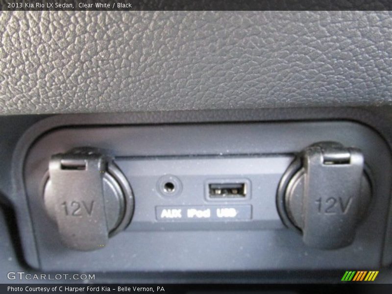 Clear White / Black 2013 Kia Rio LX Sedan
