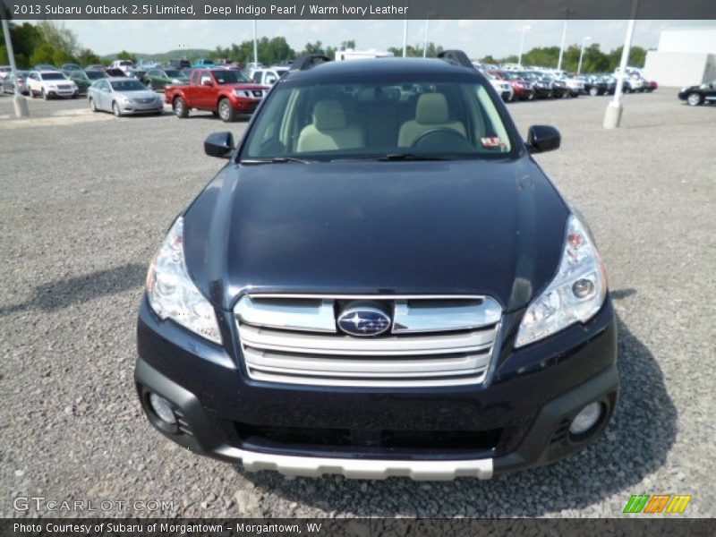 Deep Indigo Pearl / Warm Ivory Leather 2013 Subaru Outback 2.5i Limited