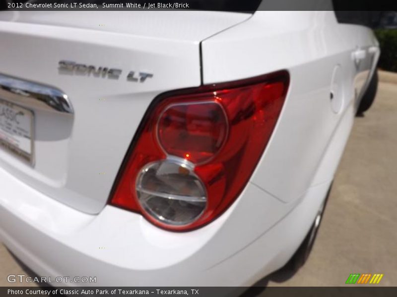 Summit White / Jet Black/Brick 2012 Chevrolet Sonic LT Sedan
