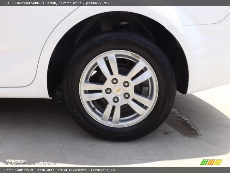 Summit White / Jet Black/Brick 2012 Chevrolet Sonic LT Sedan