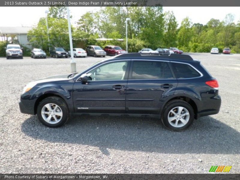 Deep Indigo Pearl / Warm Ivory Leather 2013 Subaru Outback 2.5i Limited