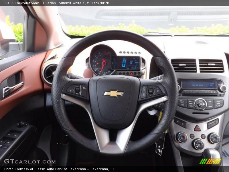 Summit White / Jet Black/Brick 2012 Chevrolet Sonic LT Sedan