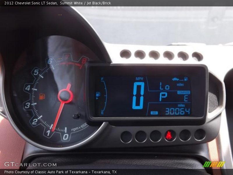 Summit White / Jet Black/Brick 2012 Chevrolet Sonic LT Sedan