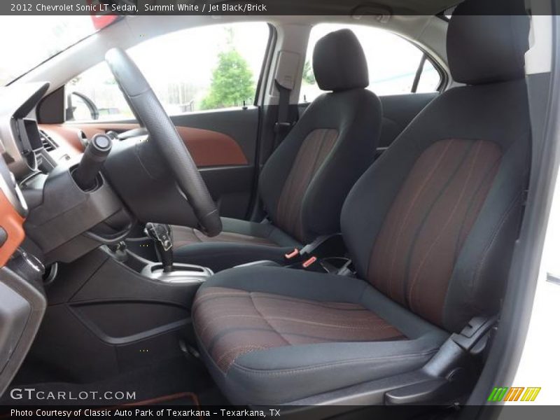  2012 Sonic LT Sedan Jet Black/Brick Interior