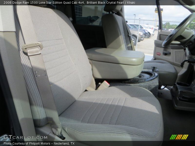 Brilliant Black Crystal Pearl / Khaki 2008 Dodge Ram 1500 Lone Star Edition Quad Cab 4x4