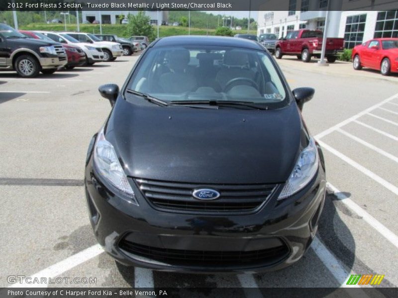 Tuxedo Black Metallic / Light Stone/Charcoal Black 2012 Ford Fiesta S Sedan