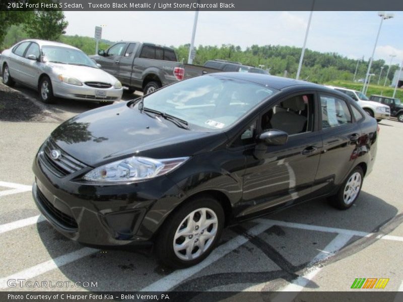 Tuxedo Black Metallic / Light Stone/Charcoal Black 2012 Ford Fiesta S Sedan