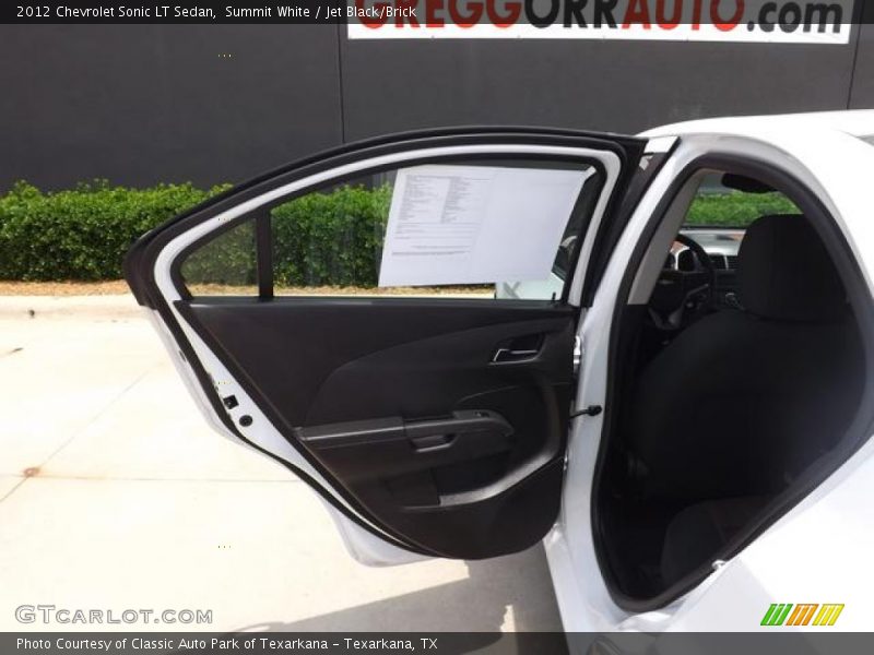 Summit White / Jet Black/Brick 2012 Chevrolet Sonic LT Sedan