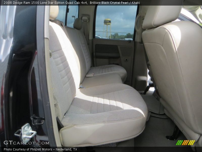 Brilliant Black Crystal Pearl / Khaki 2008 Dodge Ram 1500 Lone Star Edition Quad Cab 4x4