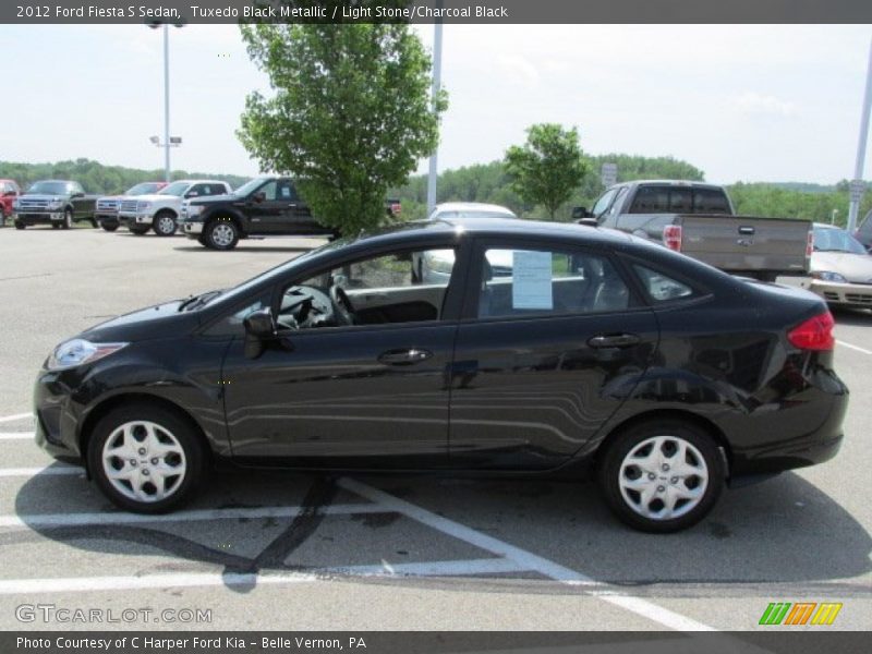 Tuxedo Black Metallic / Light Stone/Charcoal Black 2012 Ford Fiesta S Sedan