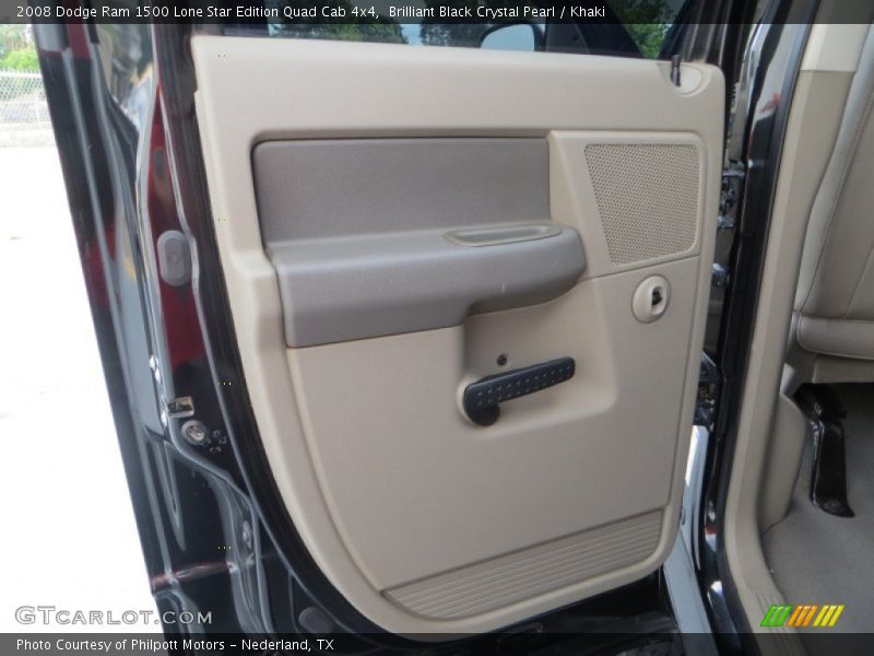 Brilliant Black Crystal Pearl / Khaki 2008 Dodge Ram 1500 Lone Star Edition Quad Cab 4x4