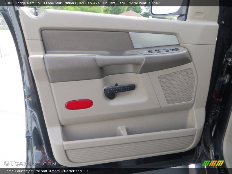 Brilliant Black Crystal Pearl / Khaki 2008 Dodge Ram 1500 Lone Star Edition Quad Cab 4x4