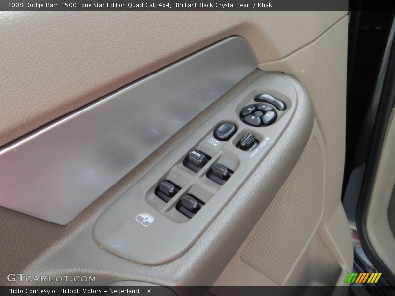 Brilliant Black Crystal Pearl / Khaki 2008 Dodge Ram 1500 Lone Star Edition Quad Cab 4x4