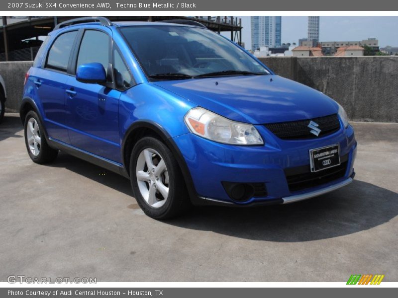 Techno Blue Metallic / Black 2007 Suzuki SX4 Convenience AWD