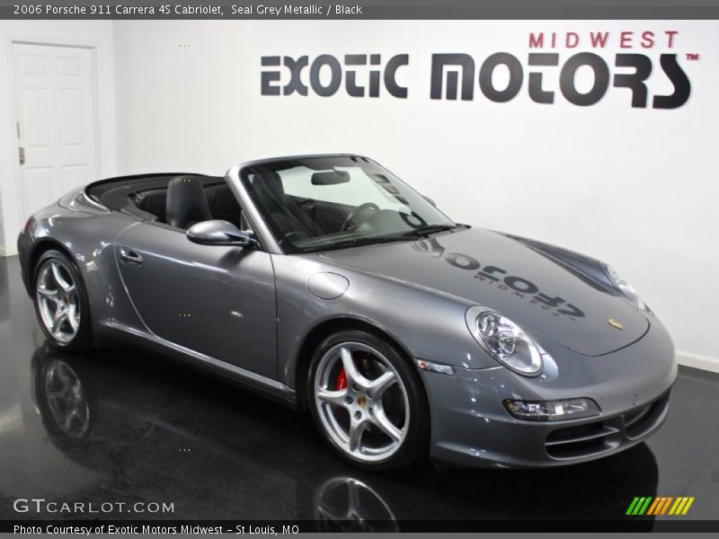 Seal Grey Metallic / Black 2006 Porsche 911 Carrera 4S Cabriolet