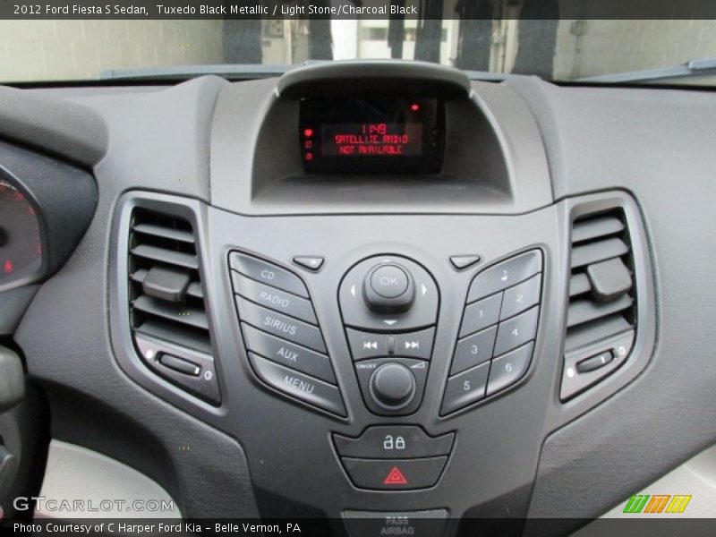 Controls of 2012 Fiesta S Sedan