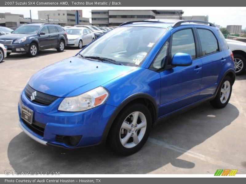 Techno Blue Metallic / Black 2007 Suzuki SX4 Convenience AWD