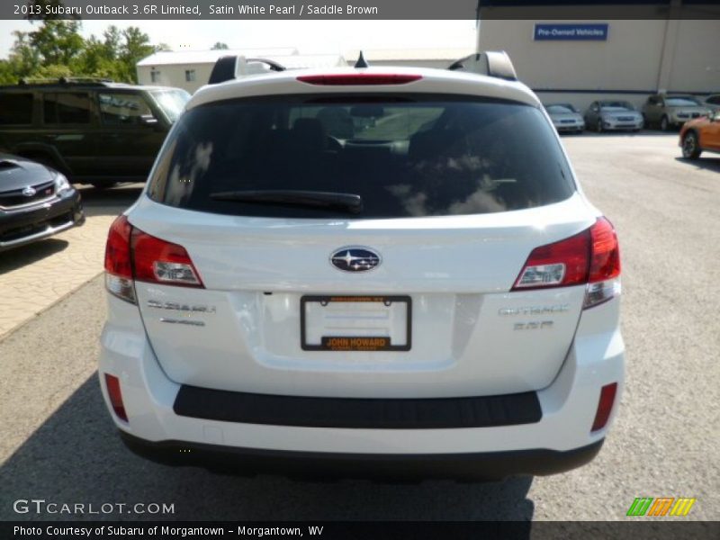Satin White Pearl / Saddle Brown 2013 Subaru Outback 3.6R Limited