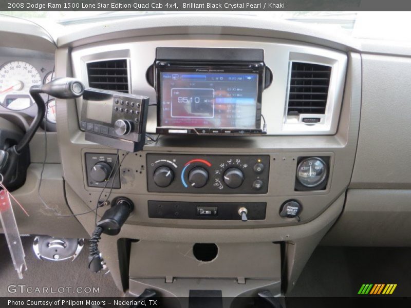 Brilliant Black Crystal Pearl / Khaki 2008 Dodge Ram 1500 Lone Star Edition Quad Cab 4x4