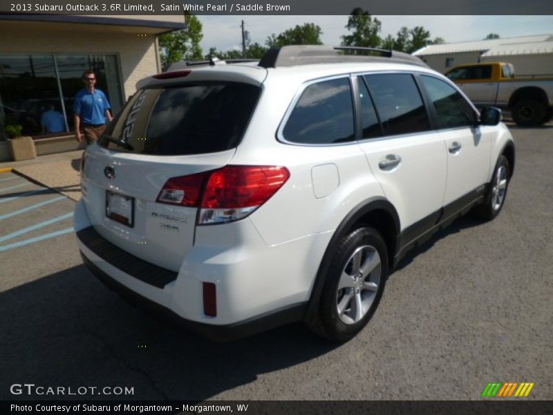 Satin White Pearl / Saddle Brown 2013 Subaru Outback 3.6R Limited