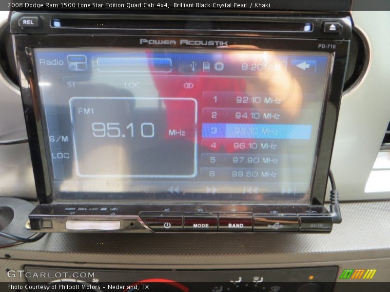 Brilliant Black Crystal Pearl / Khaki 2008 Dodge Ram 1500 Lone Star Edition Quad Cab 4x4