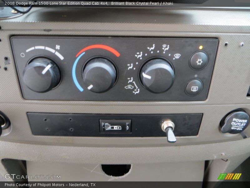 Brilliant Black Crystal Pearl / Khaki 2008 Dodge Ram 1500 Lone Star Edition Quad Cab 4x4
