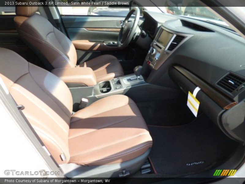 Satin White Pearl / Saddle Brown 2013 Subaru Outback 3.6R Limited
