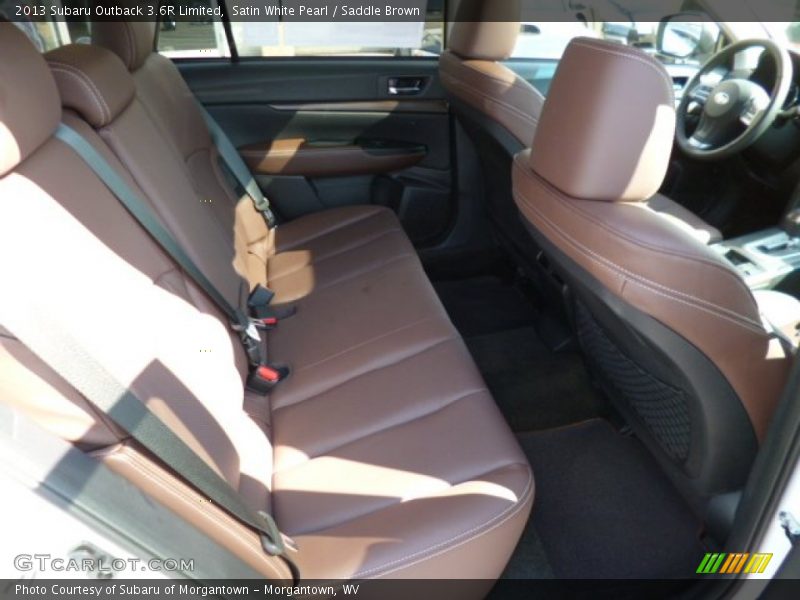 Satin White Pearl / Saddle Brown 2013 Subaru Outback 3.6R Limited