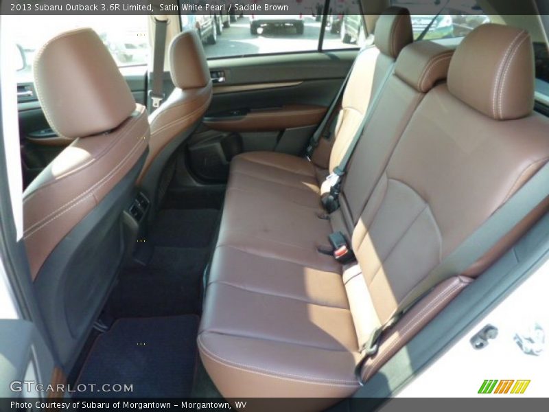 Satin White Pearl / Saddle Brown 2013 Subaru Outback 3.6R Limited