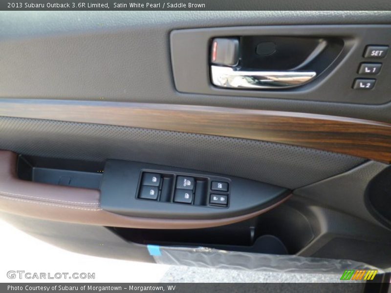 Satin White Pearl / Saddle Brown 2013 Subaru Outback 3.6R Limited