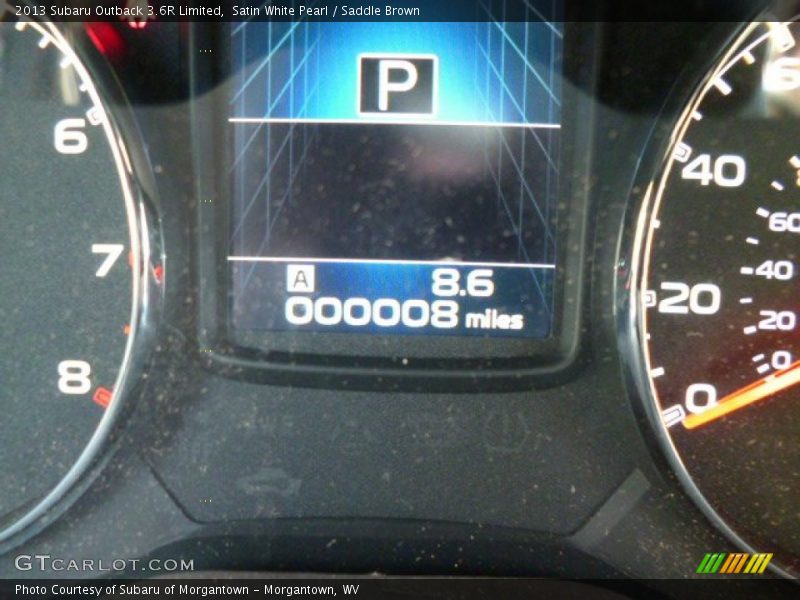 Satin White Pearl / Saddle Brown 2013 Subaru Outback 3.6R Limited