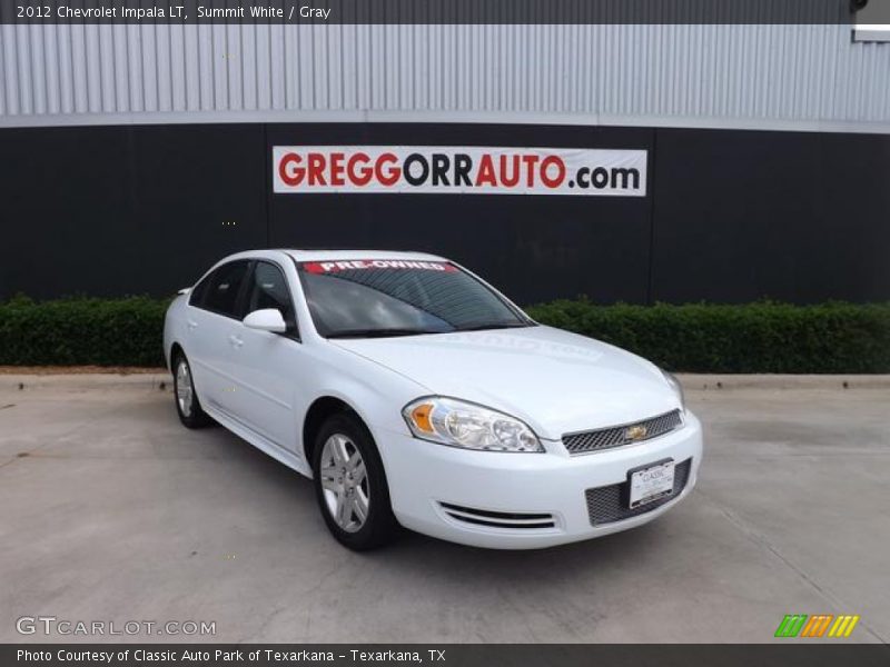 Summit White / Gray 2012 Chevrolet Impala LT