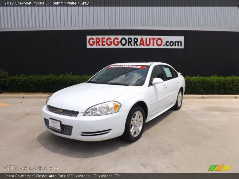 Summit White / Gray 2012 Chevrolet Impala LT