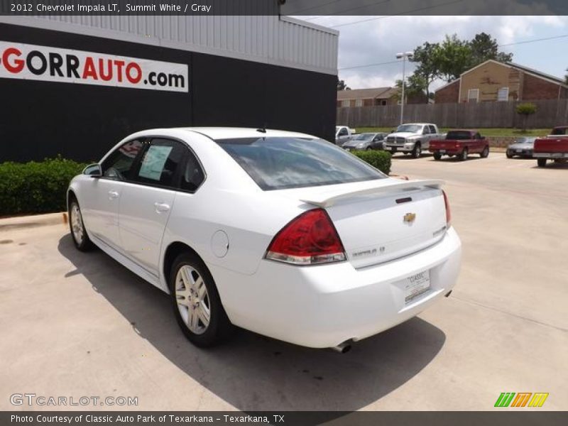 Summit White / Gray 2012 Chevrolet Impala LT