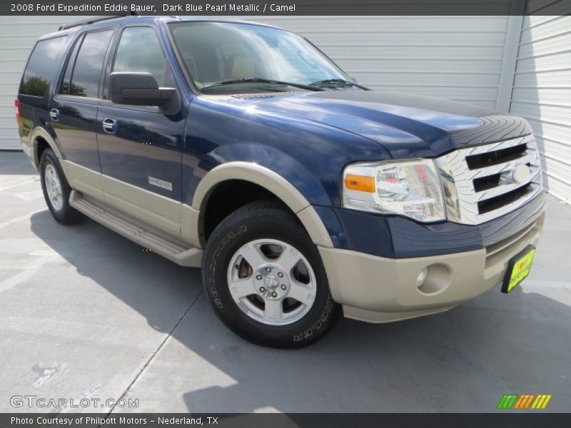 Dark Blue Pearl Metallic / Camel 2008 Ford Expedition Eddie Bauer