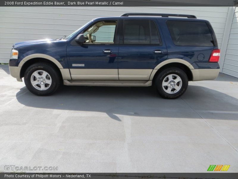 Dark Blue Pearl Metallic / Camel 2008 Ford Expedition Eddie Bauer