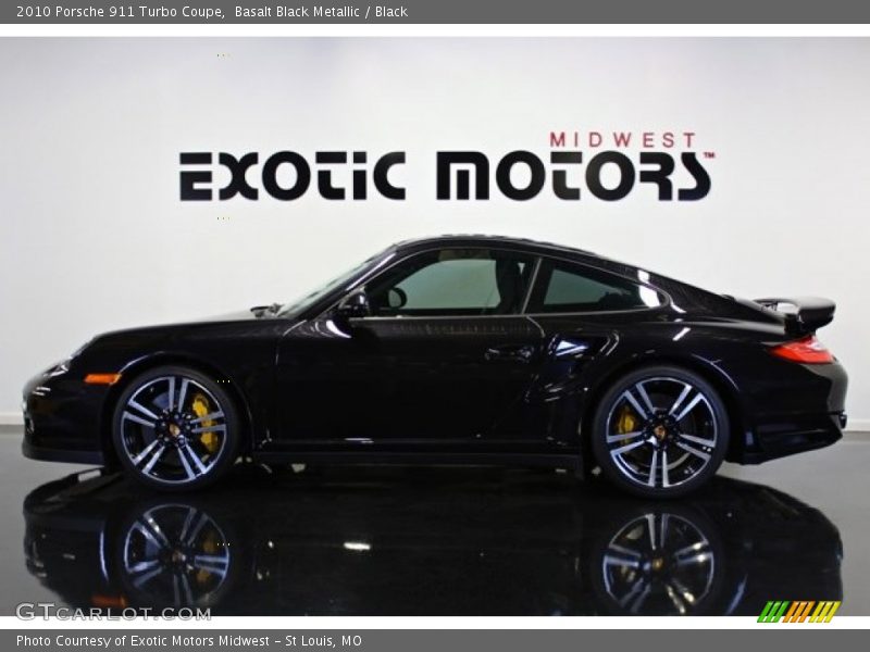 Basalt Black Metallic / Black 2010 Porsche 911 Turbo Coupe