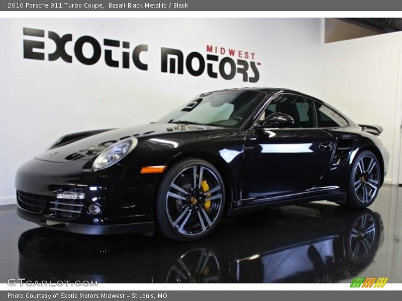 Basalt Black Metallic / Black 2010 Porsche 911 Turbo Coupe