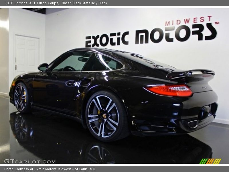 Basalt Black Metallic / Black 2010 Porsche 911 Turbo Coupe
