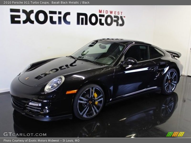 Basalt Black Metallic / Black 2010 Porsche 911 Turbo Coupe