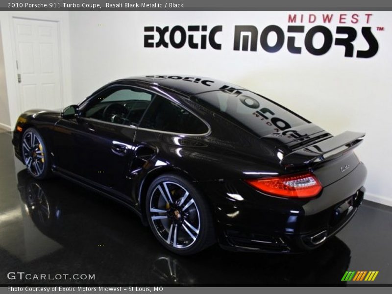 Basalt Black Metallic / Black 2010 Porsche 911 Turbo Coupe