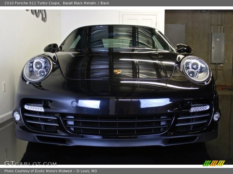 Basalt Black Metallic / Black 2010 Porsche 911 Turbo Coupe