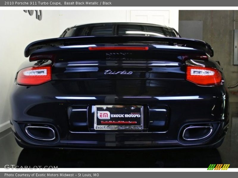 Basalt Black Metallic / Black 2010 Porsche 911 Turbo Coupe