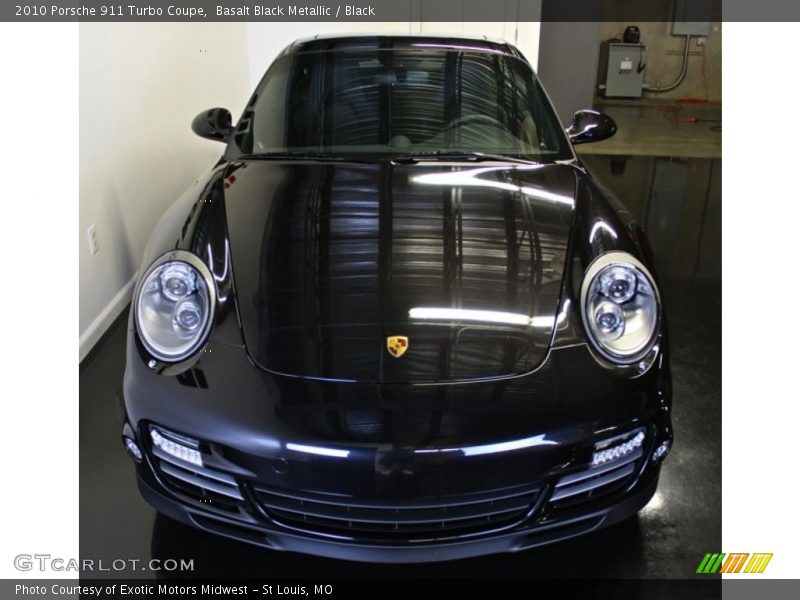 Basalt Black Metallic / Black 2010 Porsche 911 Turbo Coupe