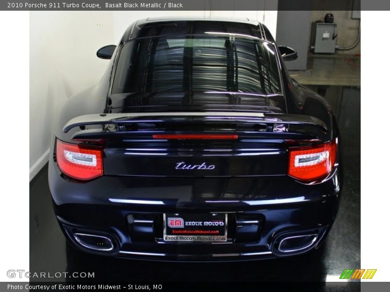 Basalt Black Metallic / Black 2010 Porsche 911 Turbo Coupe