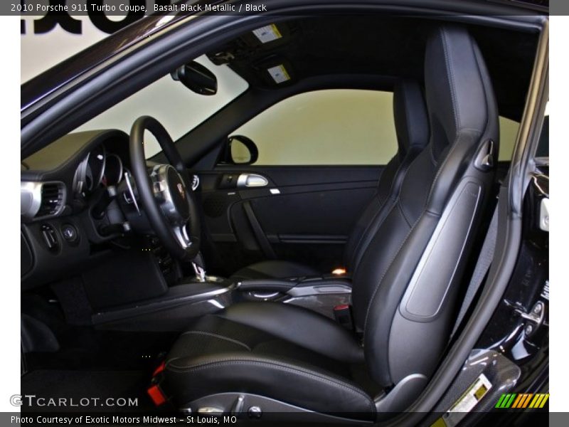 Basalt Black Metallic / Black 2010 Porsche 911 Turbo Coupe