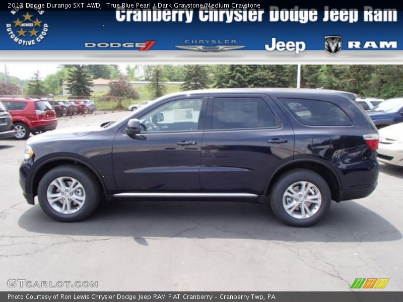 True Blue Pearl / Dark Graystone/Medium Graystone 2013 Dodge Durango SXT AWD