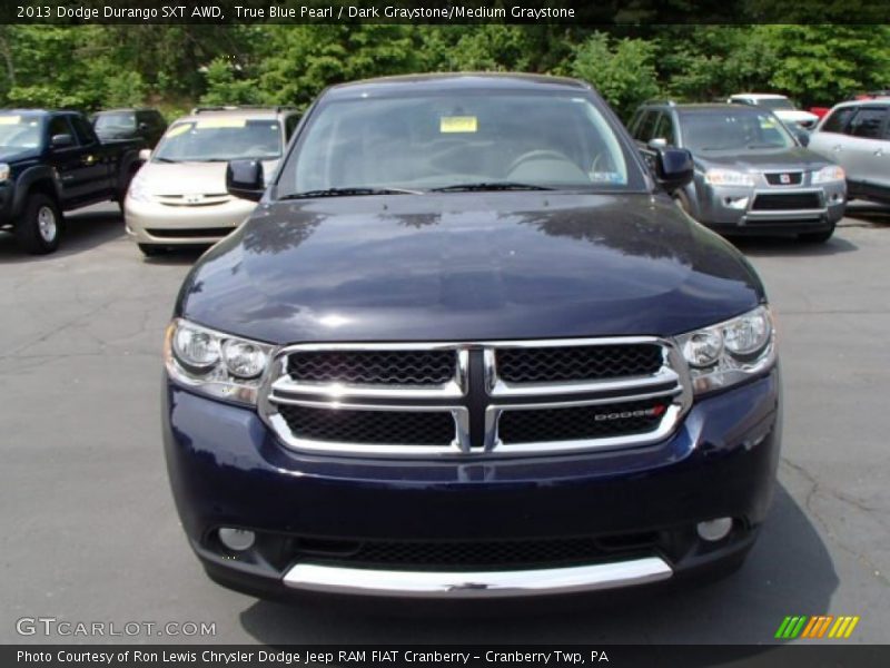 True Blue Pearl / Dark Graystone/Medium Graystone 2013 Dodge Durango SXT AWD