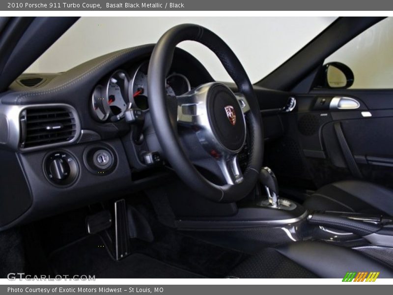 Basalt Black Metallic / Black 2010 Porsche 911 Turbo Coupe