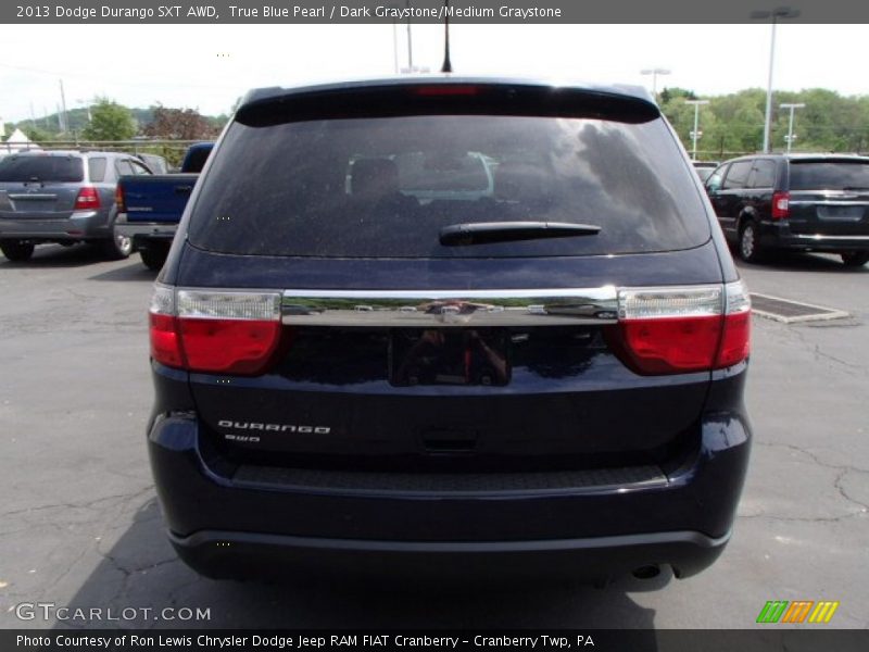 True Blue Pearl / Dark Graystone/Medium Graystone 2013 Dodge Durango SXT AWD